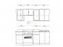 Кухонный гарнитур арт 7 Роял Вуд Голубой Вегас 2000 мм