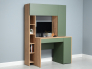 Стол компьютерный 12.71 Комфорт гикори рокфорд, дымчатый зеленый
