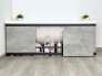Экран под ванну МДФ Rita Black 1500 мм серый бетон