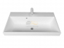 Тумба Альба 80 Миндаль напольная 2 ящика Слим 60 дерево