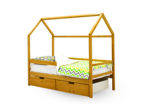 Кровать-домик Svogen с ящиками и бортиком дерево