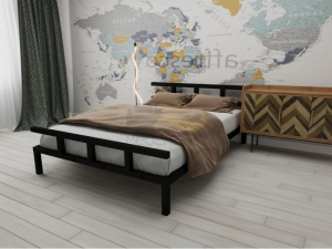 Кровать металлическая Лофт 1200 черная