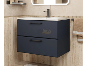 Тумба с раковиной Uperwood Foster черная 70 см