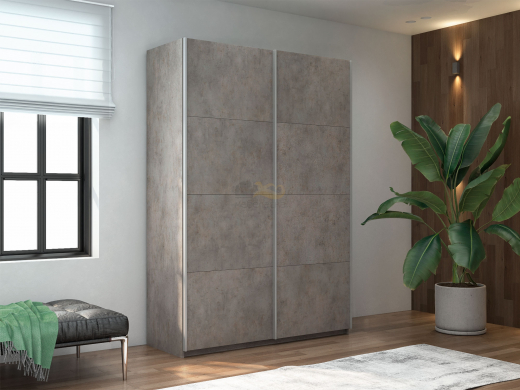 Шкаф-купе Прайм 2-х дверный 1600 два ДСП Бетон