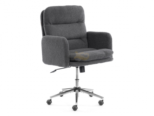 Кресло офисное Довер букле серый, барни серый