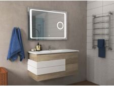 Комплект мебели для ванной Бест Best с зеркалом с линзой Sansa