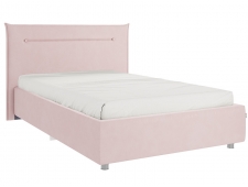 Кровать Альба 1200 велюр нежно-розовый
